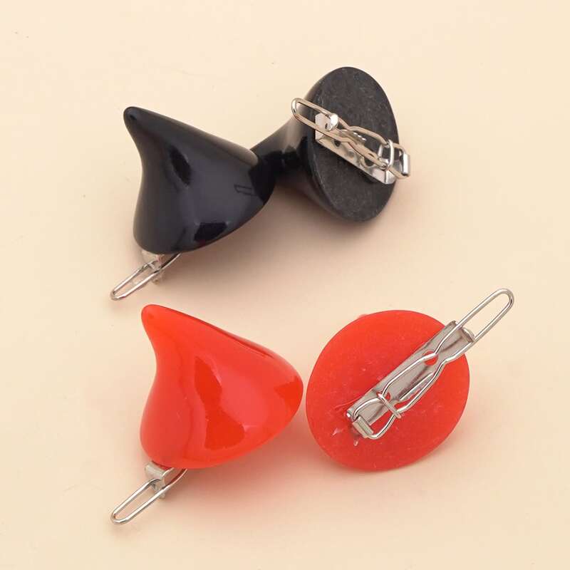 

2pairs Simple Hair Clip, Multicolor