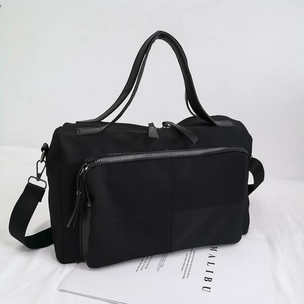 

Solid Tote Bag, Black