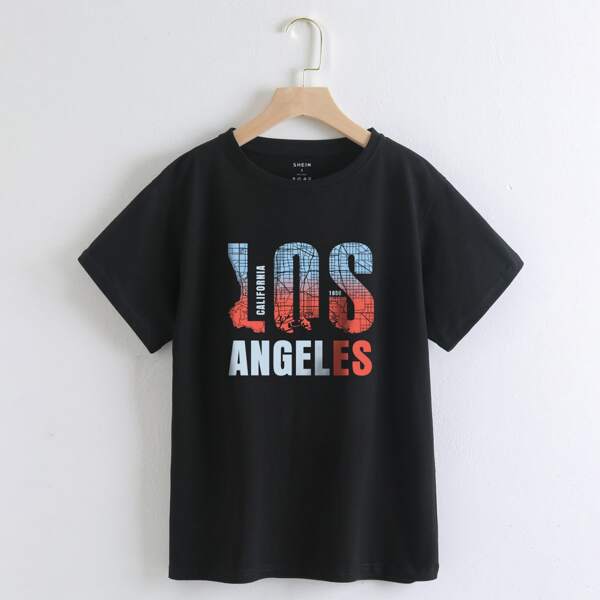

Letter Graphic Tee, Black
