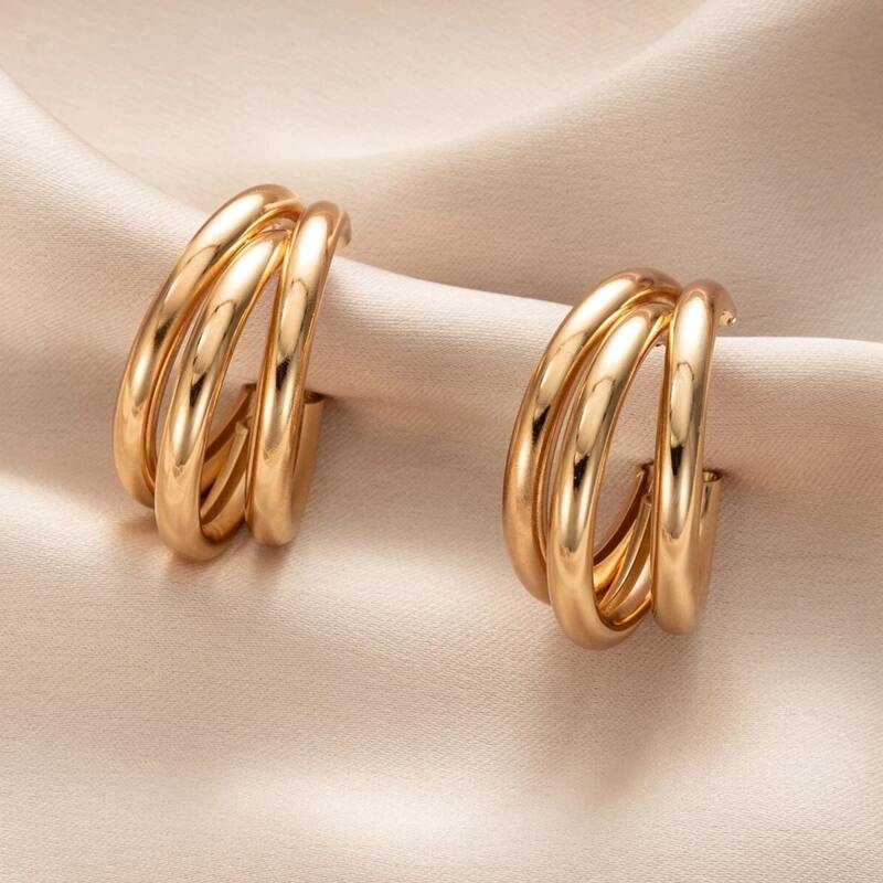 

Minimalist Hoop Earrings, Gold