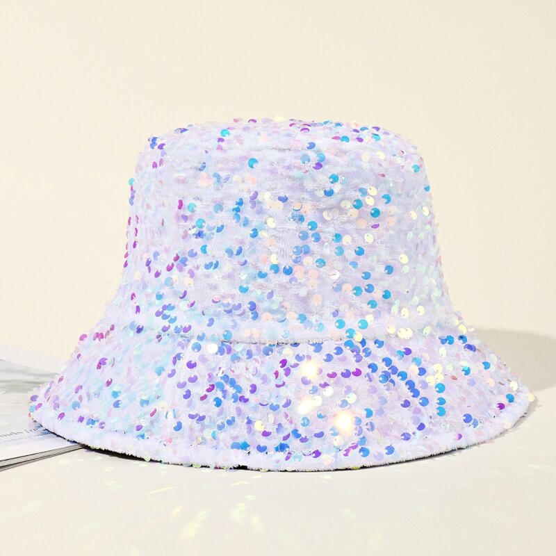 

Sequin Decor Bucket Hat, Multicolor