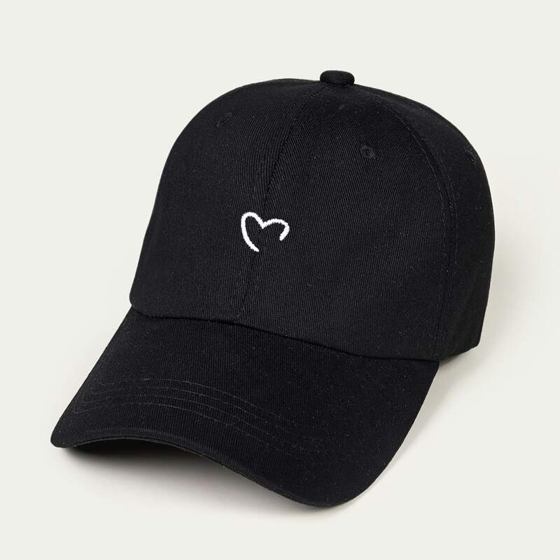 

Graphic Embroidery Baseball Cap, Black