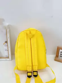 兒童小鴨幼兒園學生書包背包 - 黃色 - 查看 3