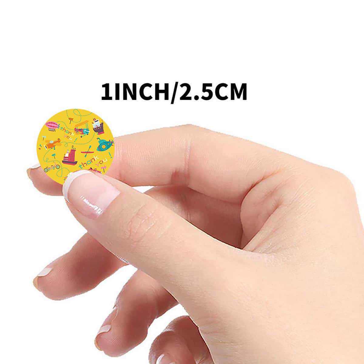 

1roll Slogan Graphic Sticker, Multicolor