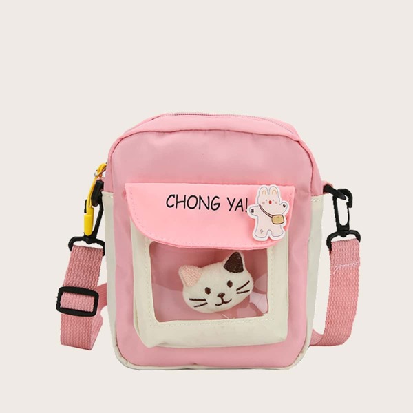 

Girls Two Tone Crossbody Bag, Pink