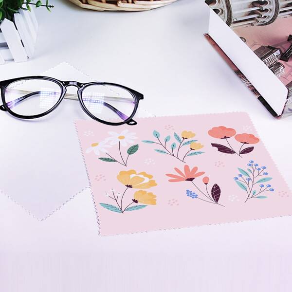 

Flower Print Glasses Cleaning Cloth, Multicolor