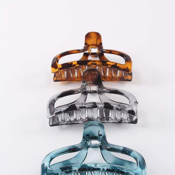

3pcs Simple Hair Claw, Multicolor