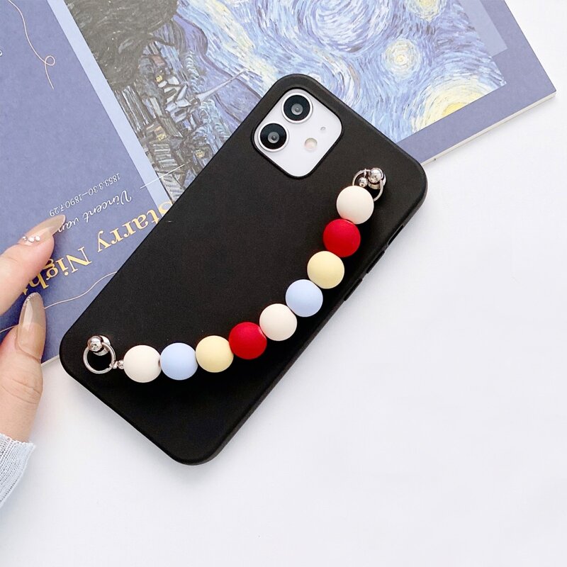 

Beaded Hand Strap Phone Case, Multicolor