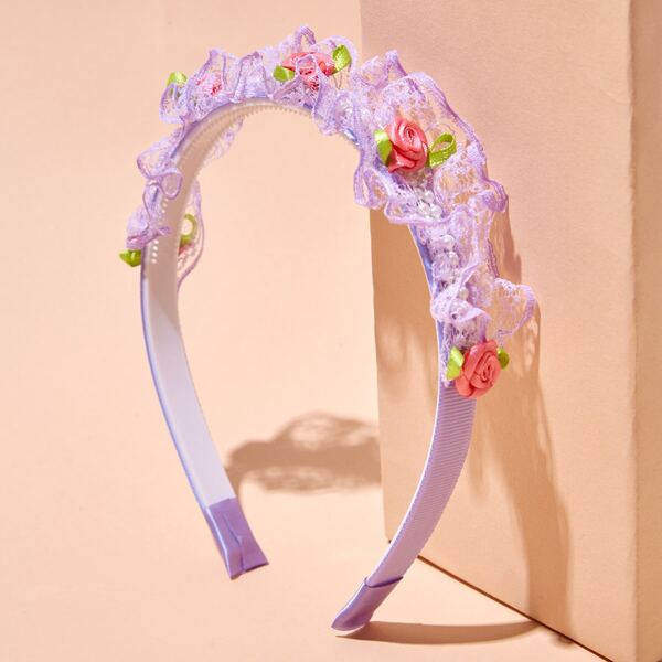 

Flower Decor Hair Hoop, Purple