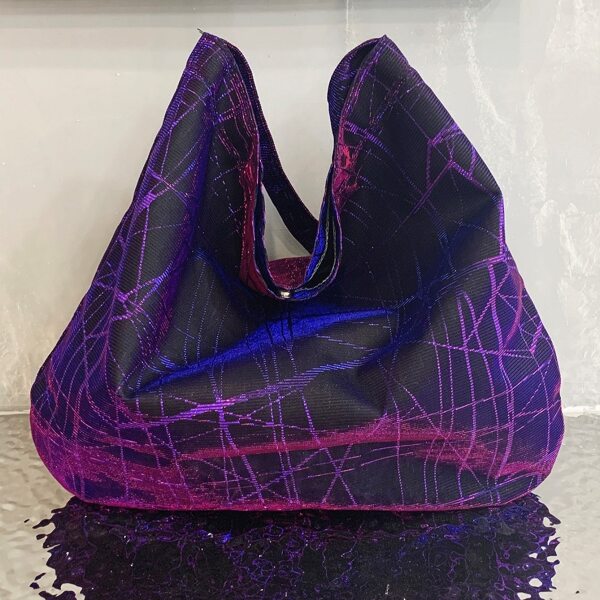 

Geometric Pattern Shoulder Tote Bag, Purple