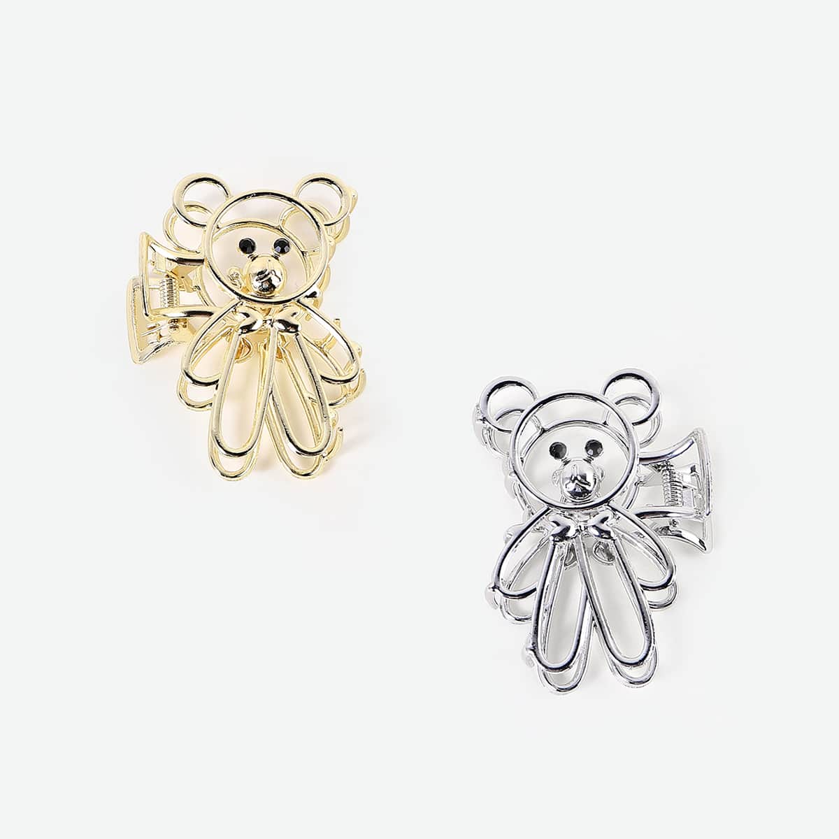 

2pcs Bear Design Hair Claw, Multicolor