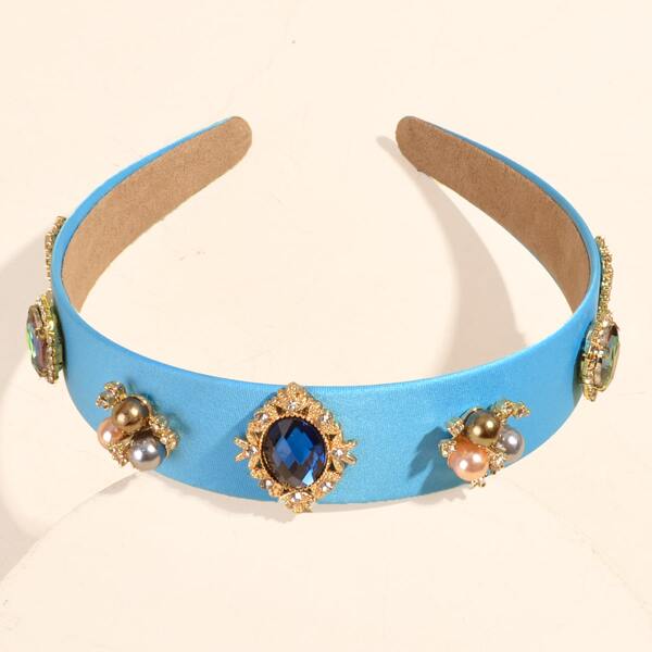 

Gemstone Decor Hair Hoop, Blue