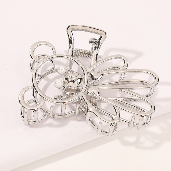 

Коготь для волос с узором медведя, Серебряные