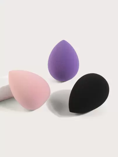 3шт Губка для макияжа в форме капли воды - Топ-100 товаров на SHEIN