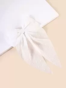蝴蝶结发夹，可爱时尚，适合女性日常佩戴，天使光环造型，情人节礼物，发饰，发夹，发爪夹，发爪，学习用品，头部饰品，发卡，夏季，节日，旅行 - 白色 - 查看 2