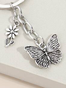 优雅蝴蝶吊坠钥匙扣学校汽车配件可爱哥特 Y2k 包配件挂绳带身份证夹汽车配件包饰