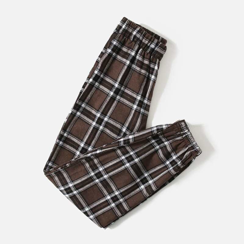 

Plaid Elastic Waist Pants, Multicolor