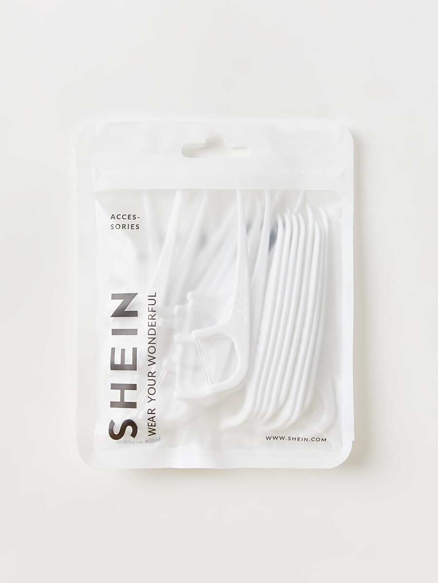 SHEIN Palillos de dientes BASIC LIVING-Blancos de 30 unidades - Blanco - Ver 1