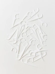 SHEIN Palillos de dientes BASIC LIVING-Blancos de 30 unidades - Blanco - Ver 2