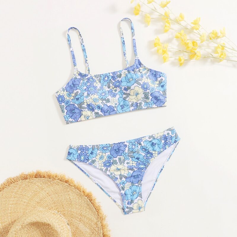 

Floral Print Bikini Swimsuit, Multicolor