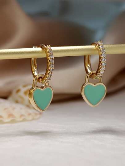 Pendientes con gota en forma de corazón, regalo para el Día de San Valentín, Mamá, Madre, Día de la Madre