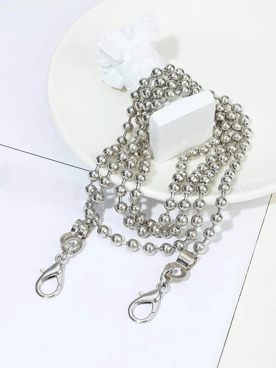 極簡主義珠飾設計包帶不銹鋼手提包配件時尚耐用適用於新手和白領工人，適用於女青少年、女大學生送禮手提包