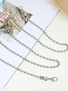 極簡主義珠飾設計包帶不銹鋼手提包配件時尚耐用適用於新手和白領工人，適用於女青少年、女大學生送禮手提包