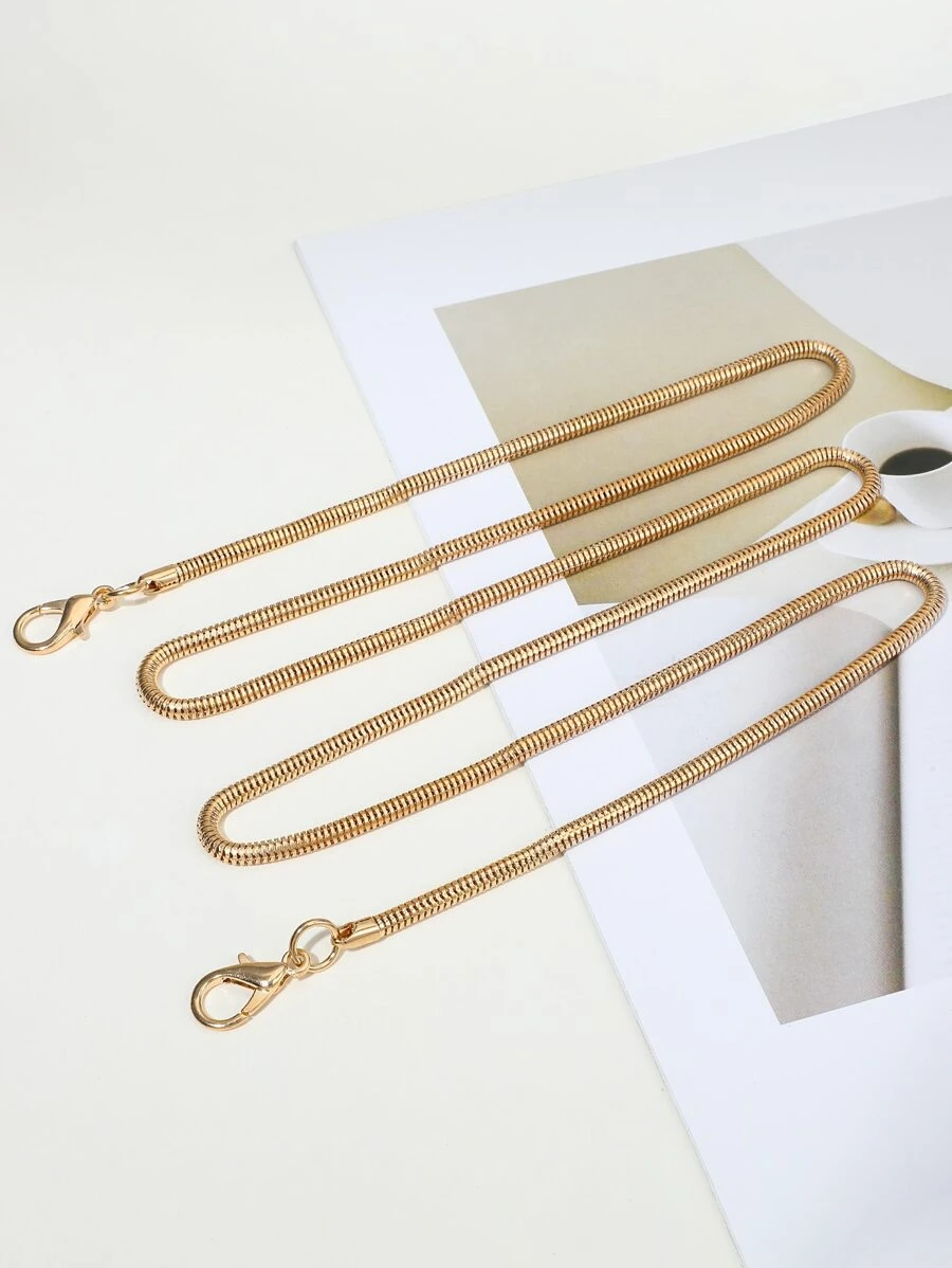 Minimalist Chain Design Bag Strap Bag Accessories DIY Accessories Adjustable Replacement Shoulder Strap Stylish Durable - Gold - View 1