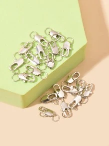 20 miếng tôm hùm clasp phụ kiện trang sức DIY - Bạc - Xem 2