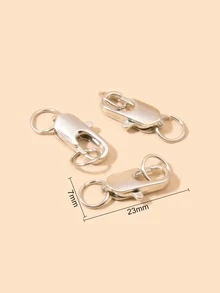 20 miếng tôm hùm clasp phụ kiện trang sức DIY - Bạc - Xem 4