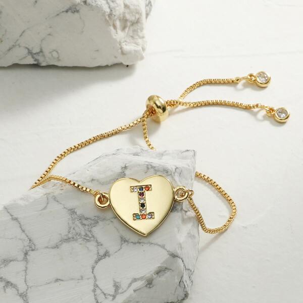 

18K Gold Plated Heart Detail Bracelet