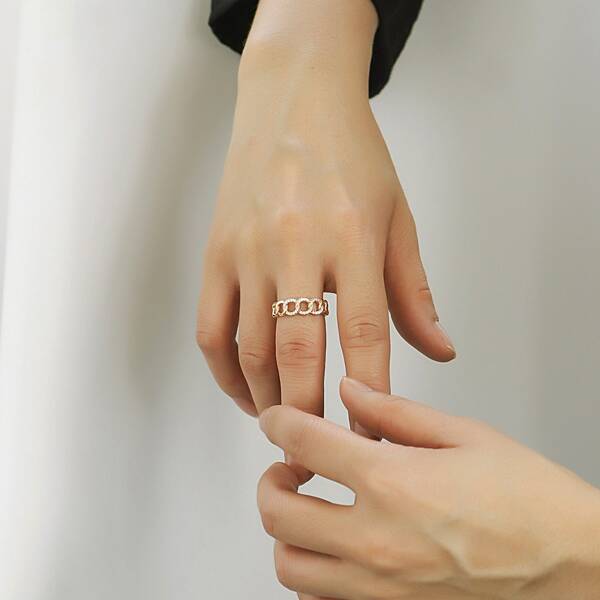 

18K Gold Plated Chain Design Ring