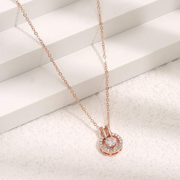 

Zircon Decor Necklace, Gold