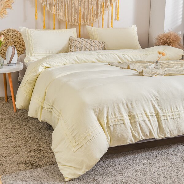 

Solid Color Duvet Cover Sets Without Filler, Beige