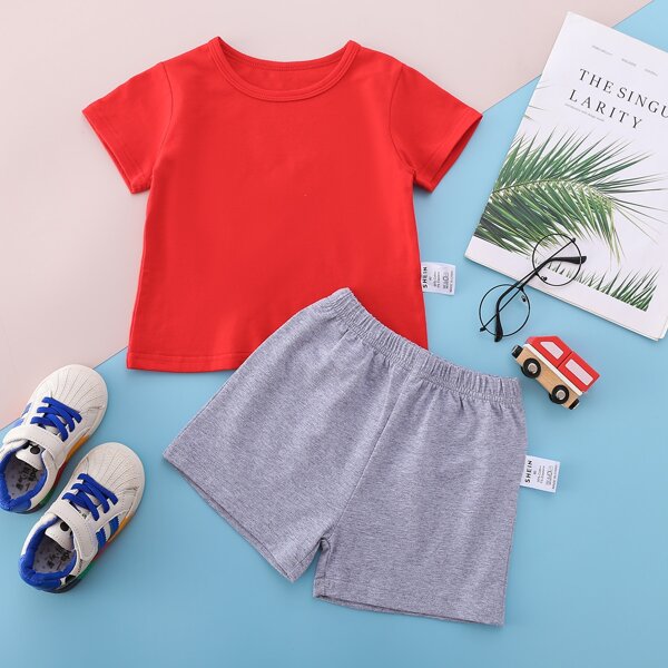 

Baby Unisex Tee & Track Shorts, Multicolor