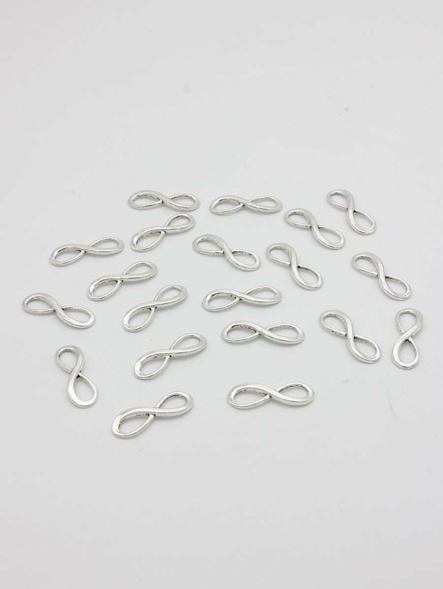 20 cái Vô Cực Đồ Trang Sức Tự Làm Charm - Bạc - Xem 1