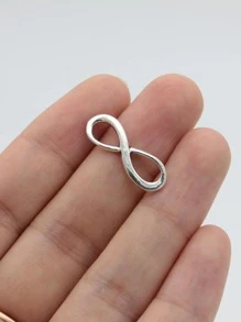 20 cái Vô Cực Đồ Trang Sức Tự Làm Charm - Bạc - Xem 3