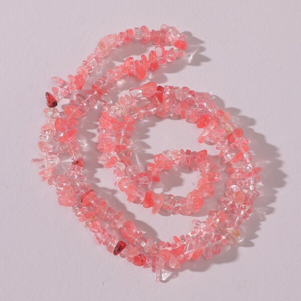 

Stone Beaded DIY Jewelry Accessory, Watermelon pink