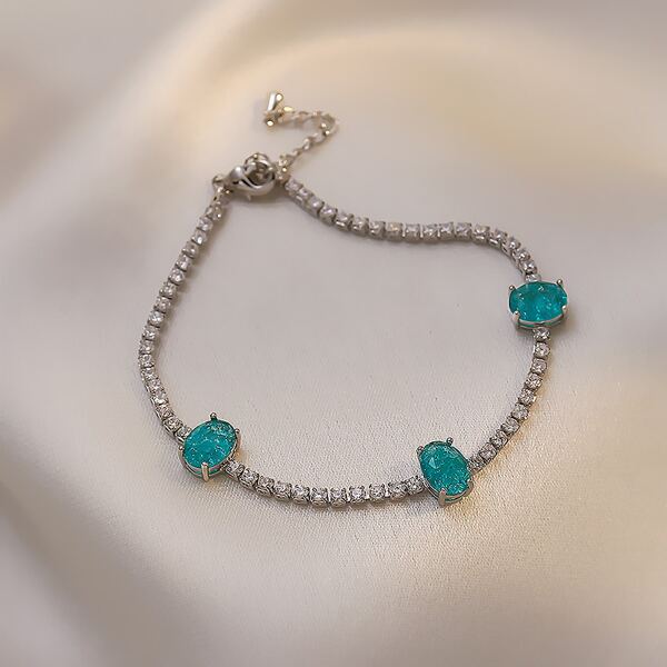 

Rhinestone Decor Bracelet, Blue