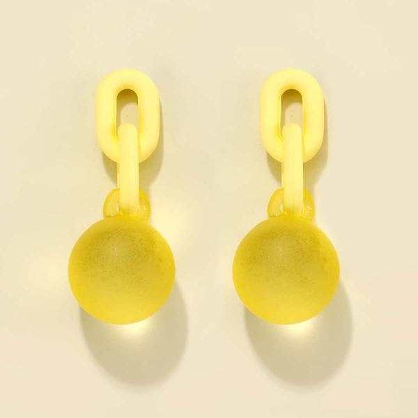 

Round Ball Decor Earrings, Yellow