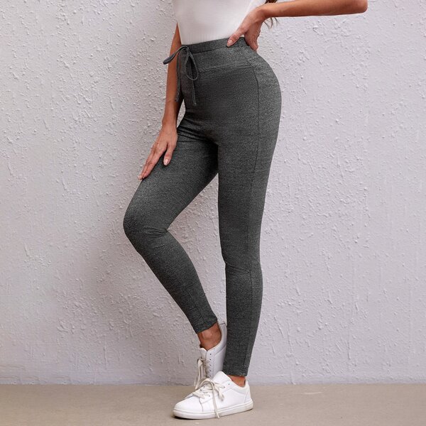 

Knot High Waisted Leggings, Dark grey
