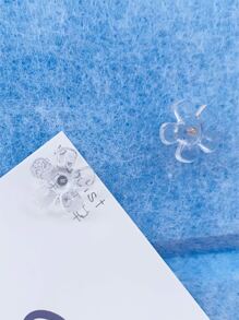 100 cái Clear Flower Thumbtack - Trong sáng - Xem 4