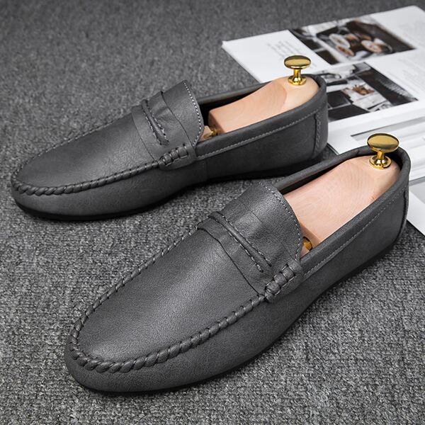 

Men Minimalist Slip On Loafers, Grey