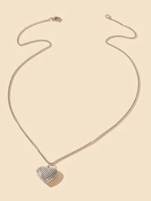 Collar con accesorio de corazón - Plateado - Ver 2