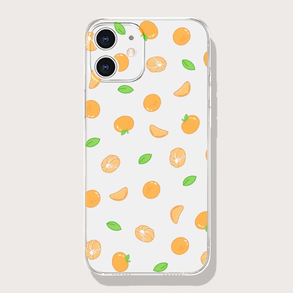 

Orange Pattern Phone Case, Clear