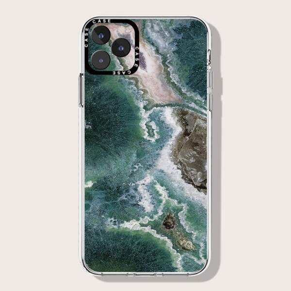 

Beach Print Phone Case, Green