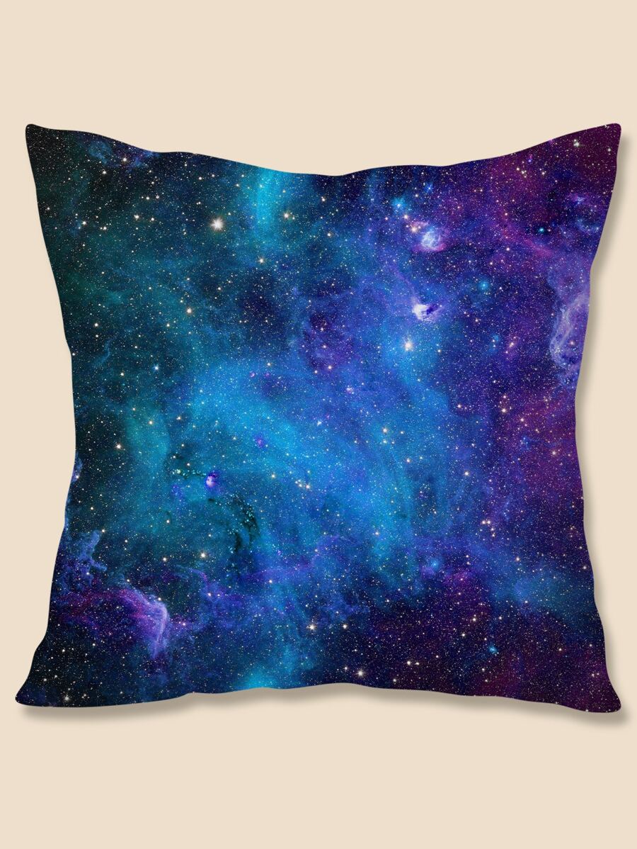 Galaxy Print Cushion Cover Without Filler - Multicolor - View 1
