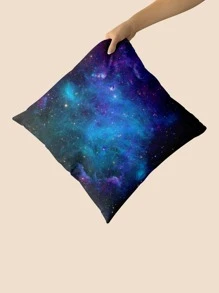 Galaxy Print Cushion Cover Without Filler - Multicolor - View 3