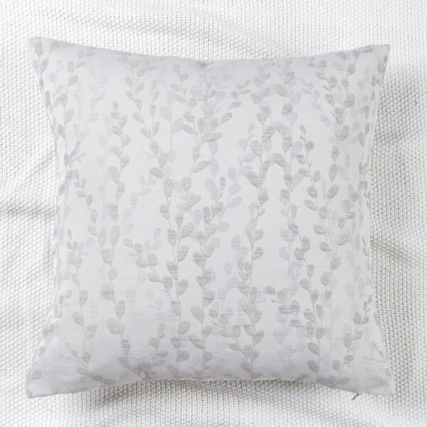 

Leaf Jacquard Cushion Cover Without Filler, Grey