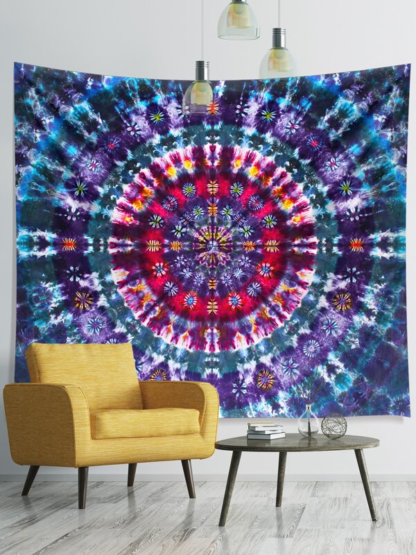 Graphic Pattern Tapestry SHEIN USA